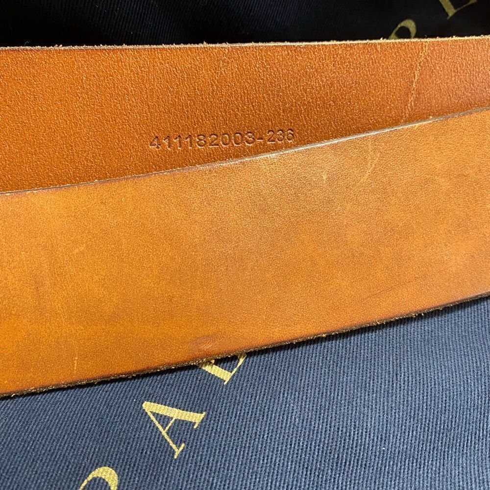 Ralph Lauren Brown Vachetta & Gold Tone Equestrian Stirrup Belt - Picture 6 of 16